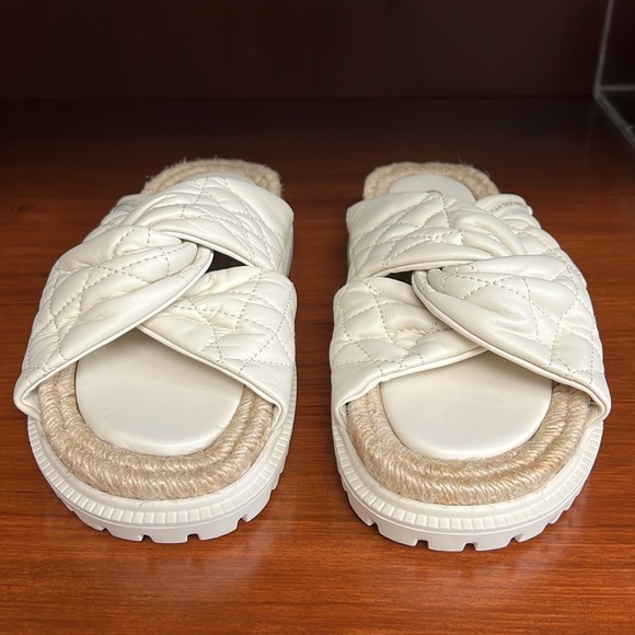 New Christian Dior Cannage quilted leather d twist slides sandals 36.5 - Picture 3 of 13